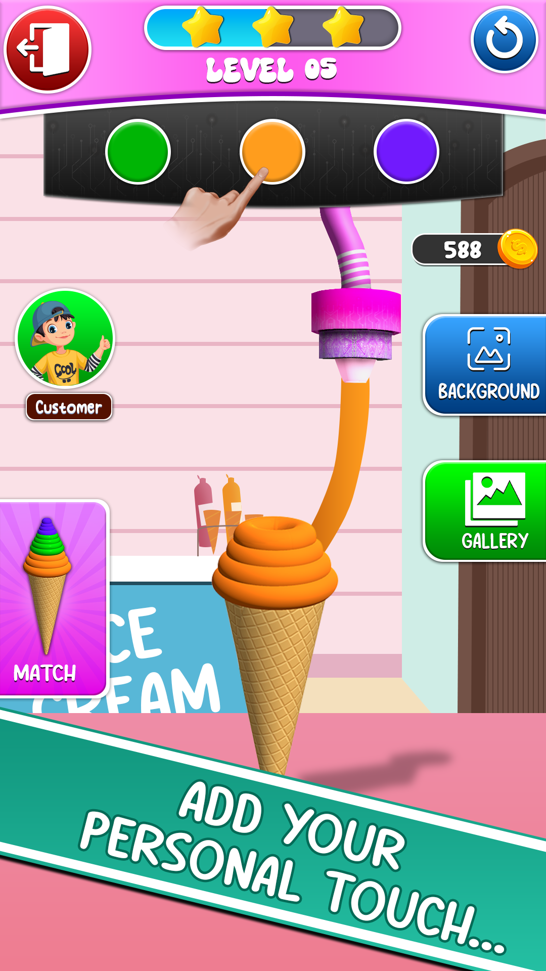 Screenshot of Ice Cream Cone Game -ASMR Game