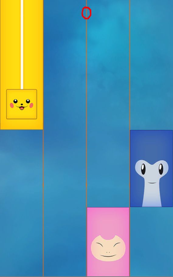 Piano tap Pikachu: ocean tiles ภาพหน้าจอเกม