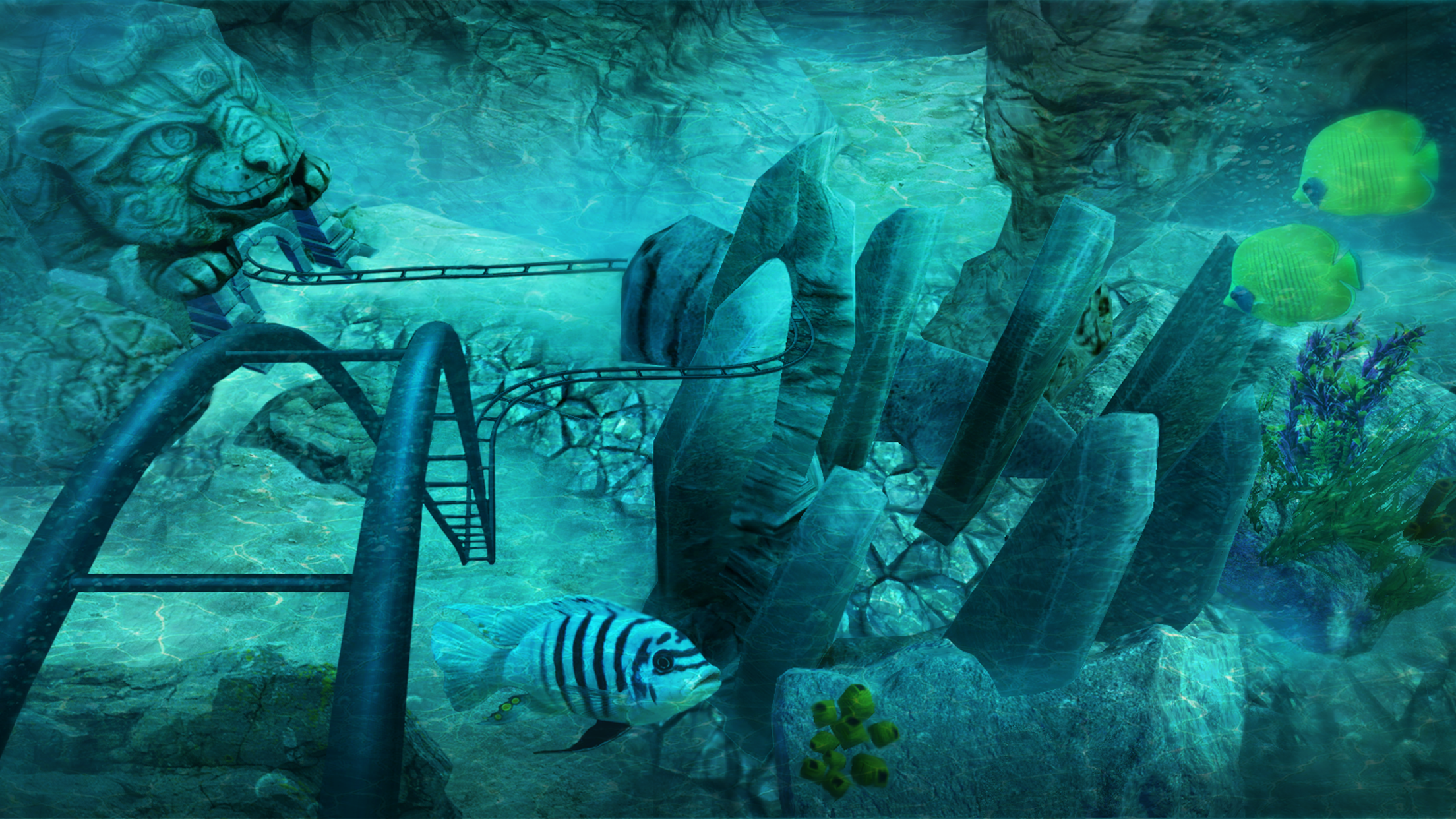 VR Temple Roller Coaster Game Screenshot