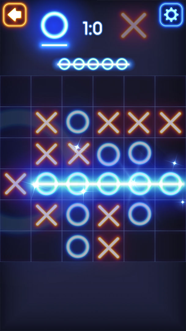 Screenshot of Tic Tac Toe Glow: 2 Players