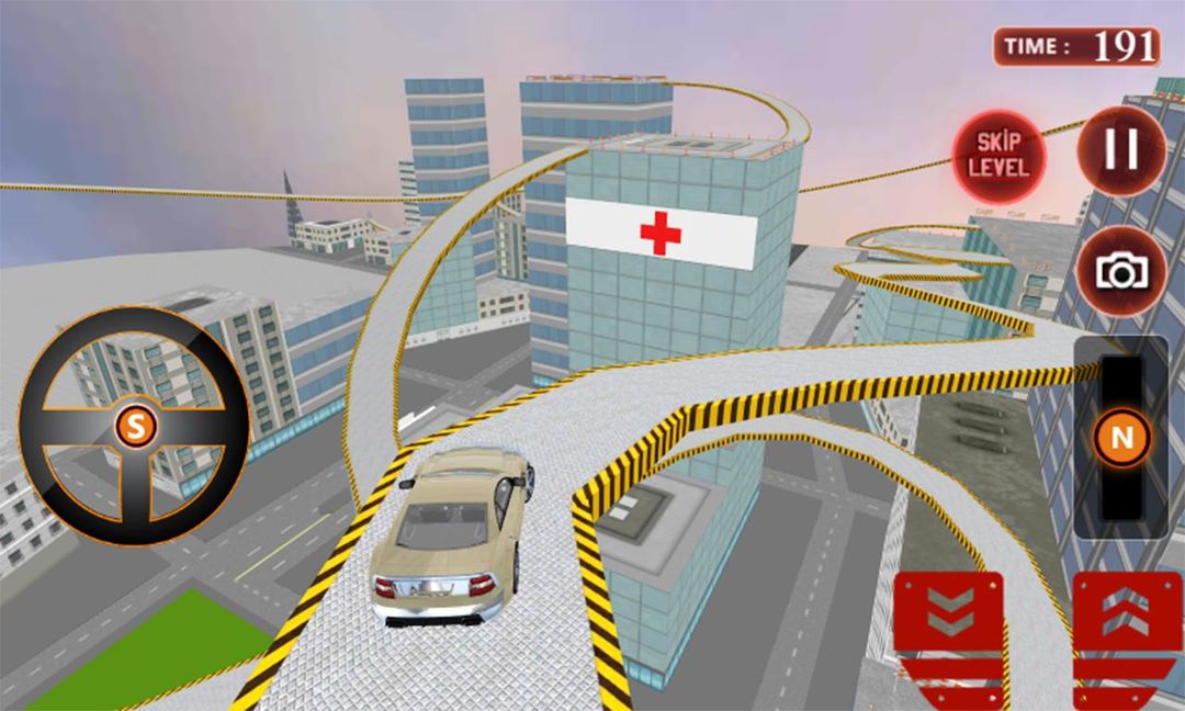 疯狂的司机屋顶运行3D screenshot game