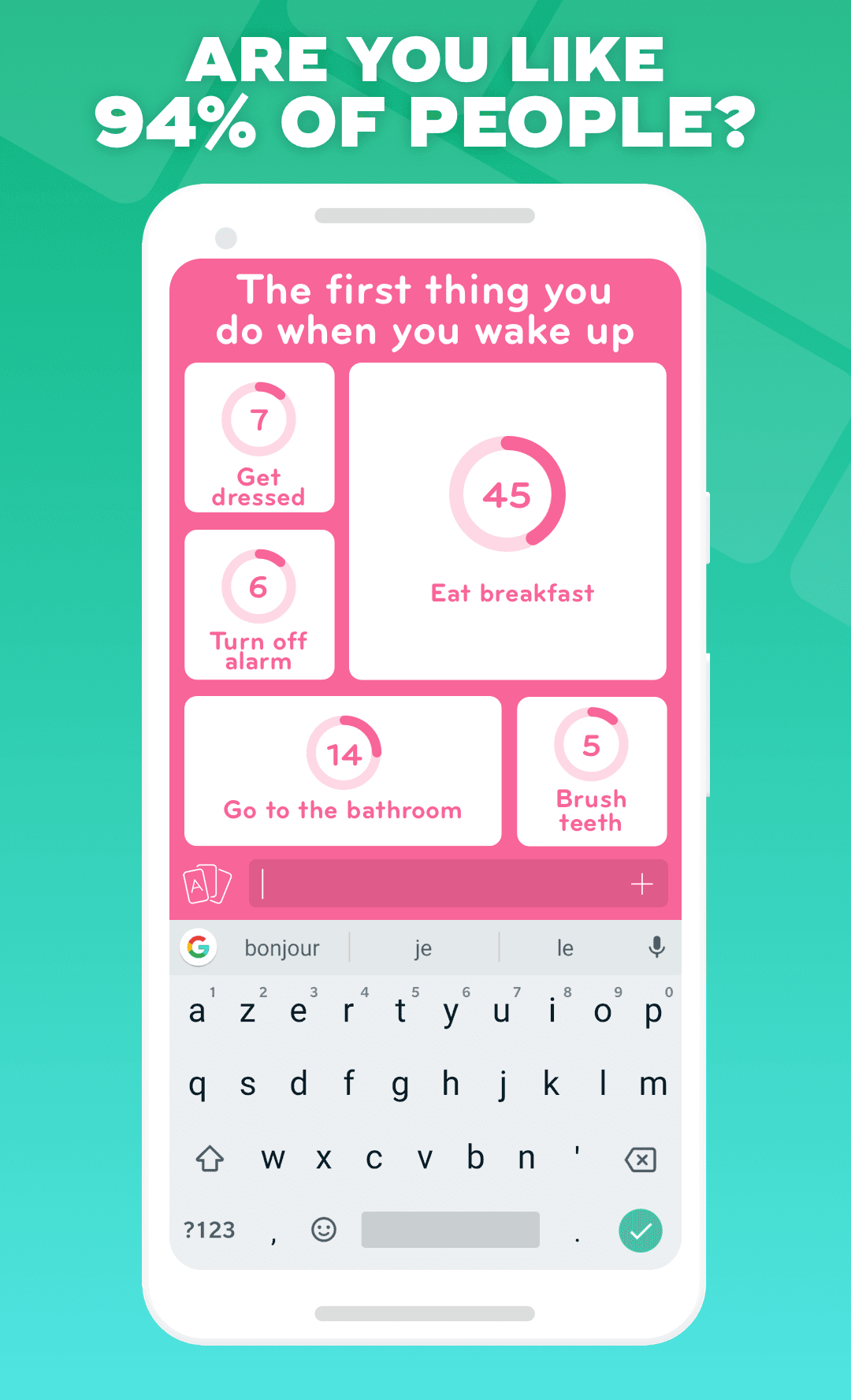 94% - Quiz, Trivia & Logic Game Screenshot