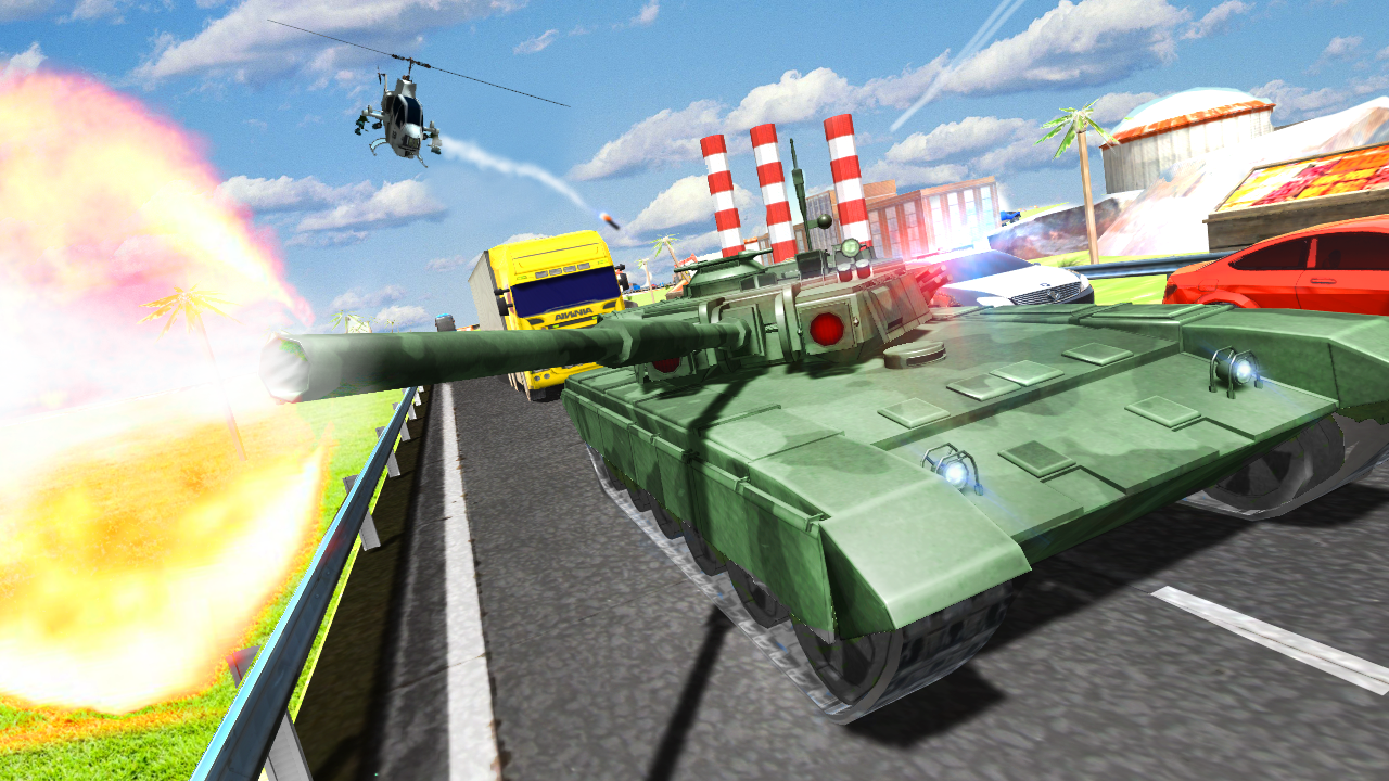 Screenshot 1 of Tank Traffic Racer 