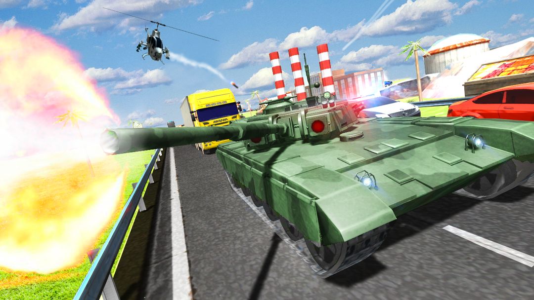 Screenshot of Tank Traffic Racer