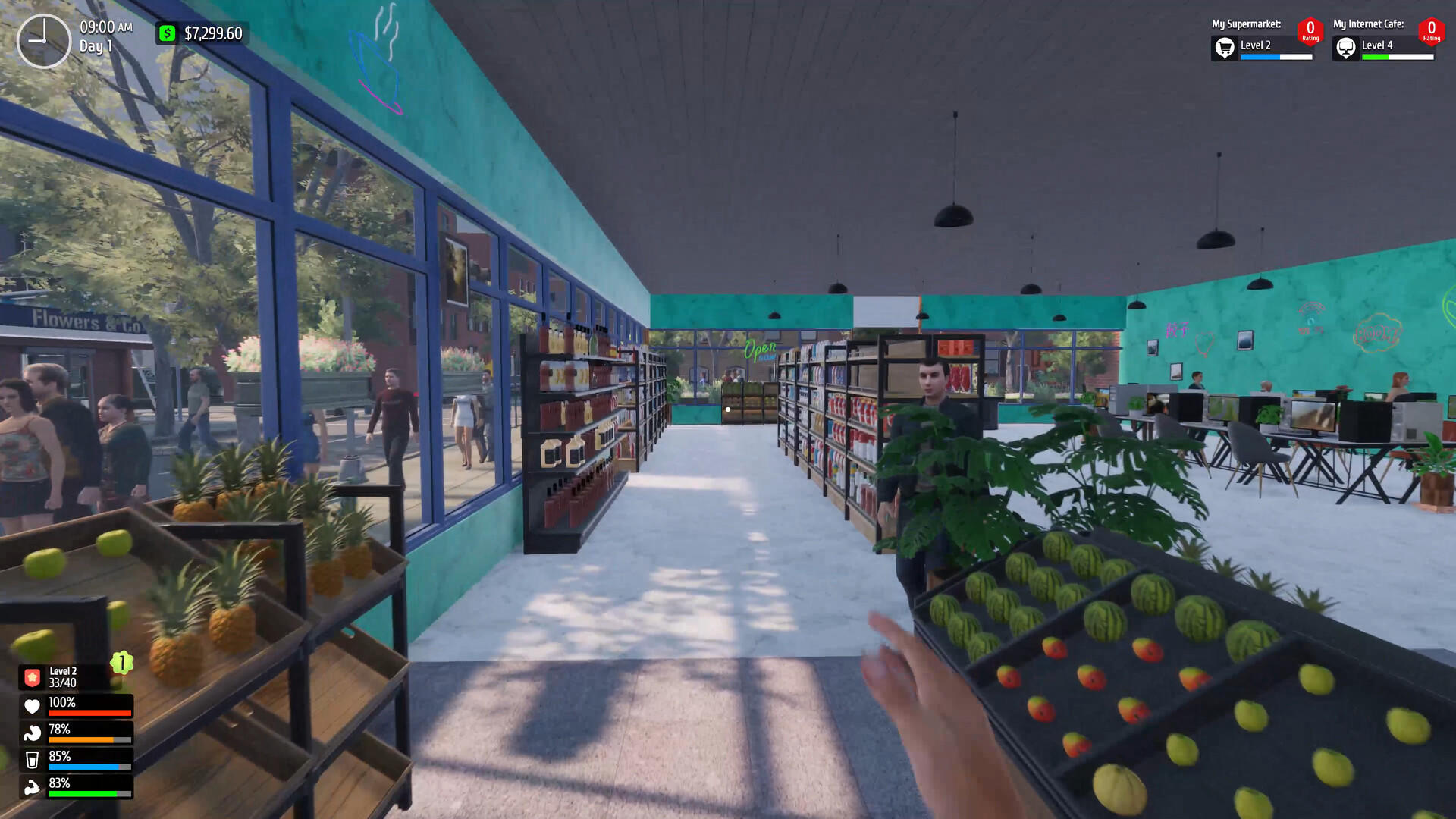 Screenshot of Internet Cafe & Supermarket Simulator 2024
