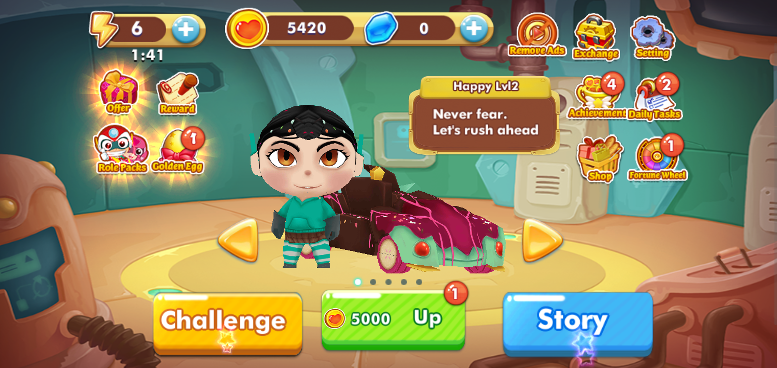 Скриншот игры Vanellope Sugar Rush Kart Race