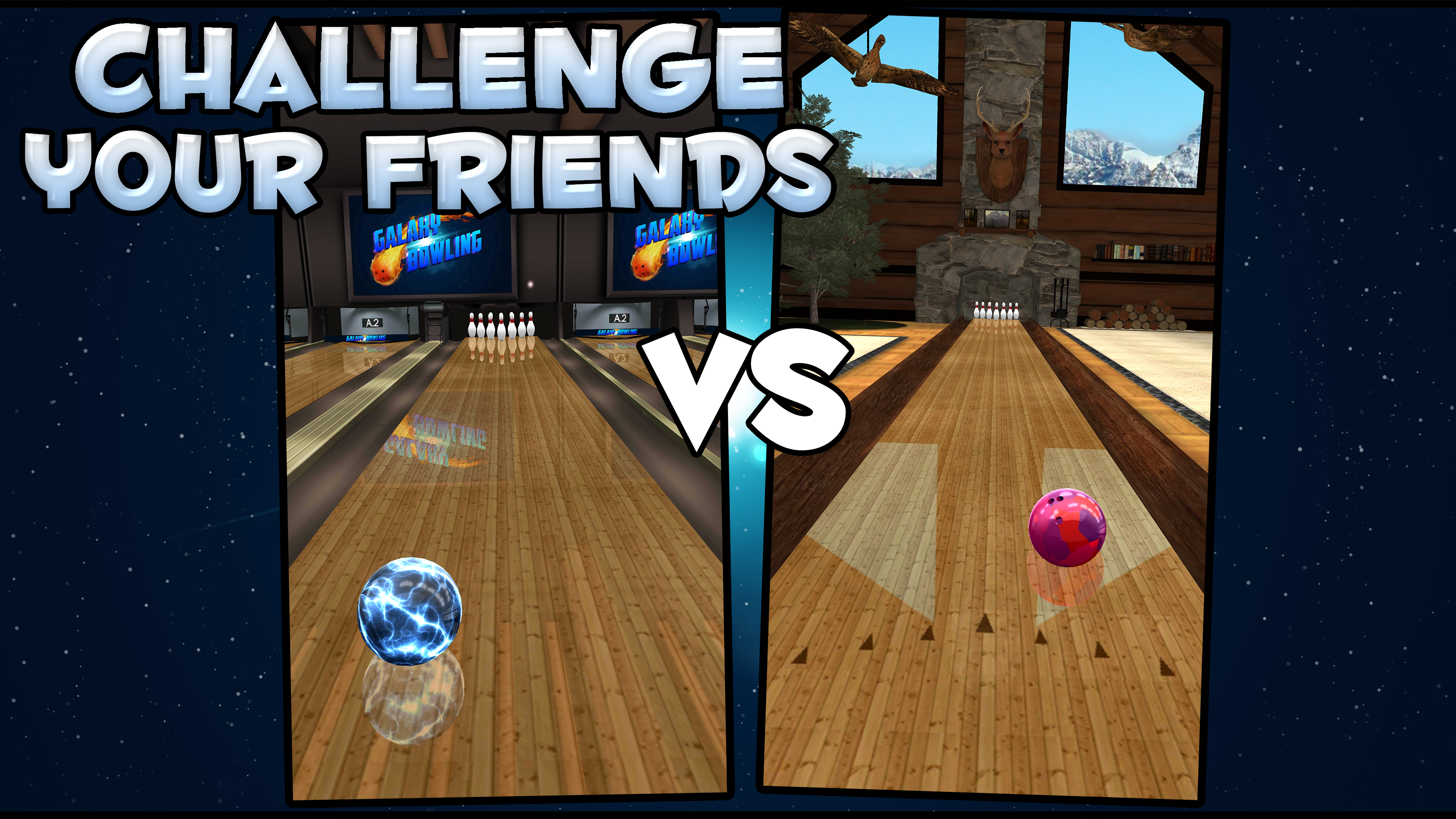 Galaxy Bowling 3D Game Screenshot