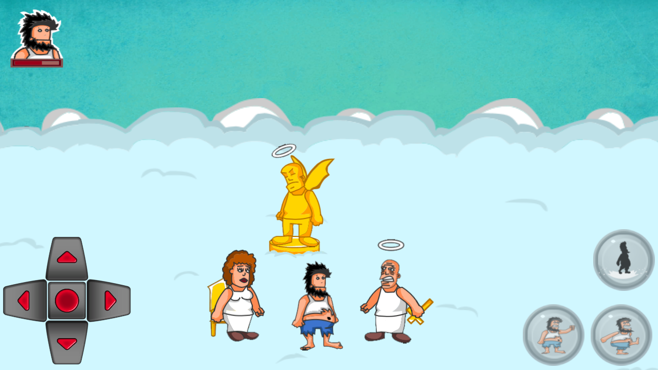 Homeless Guy - Fight in Heaven Game Screenshot