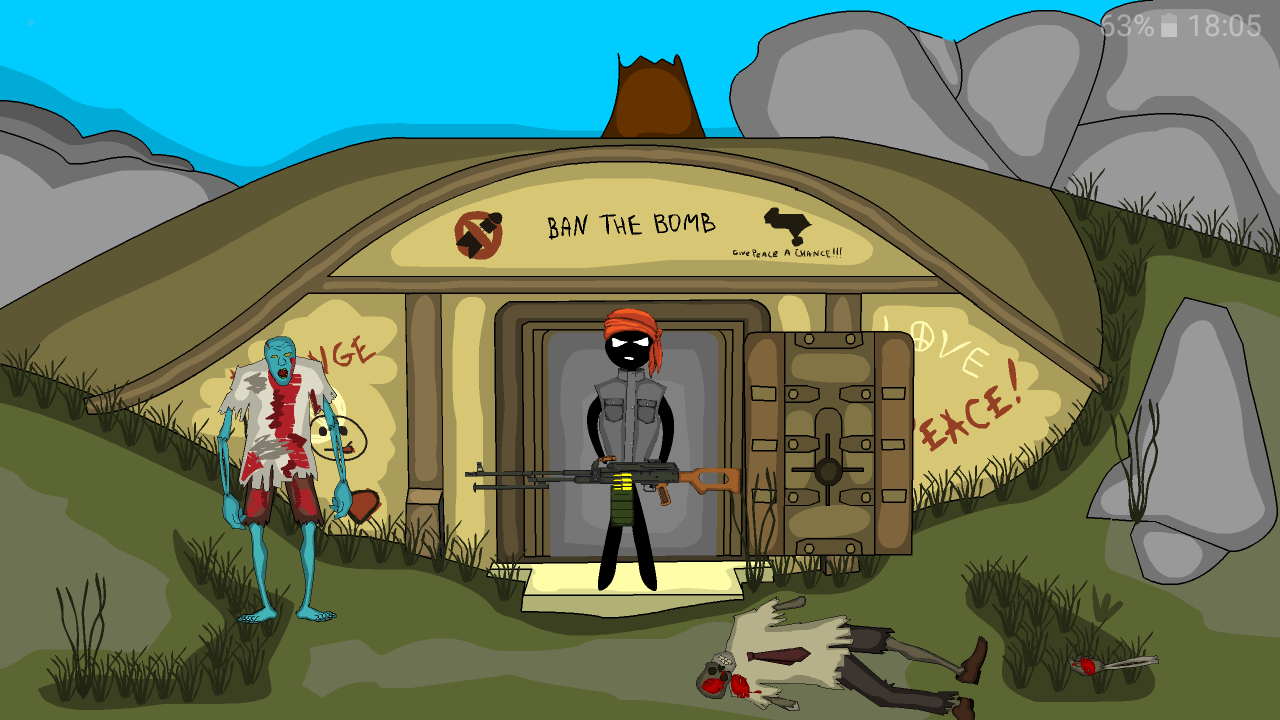 Stickman bunker Game Screenshot