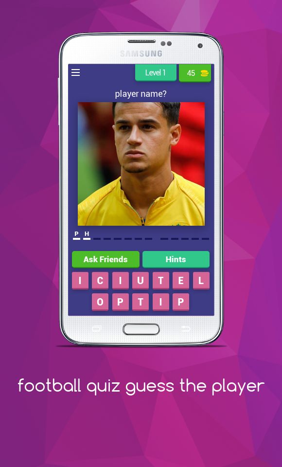 football quiz guess the player Game Screenshot