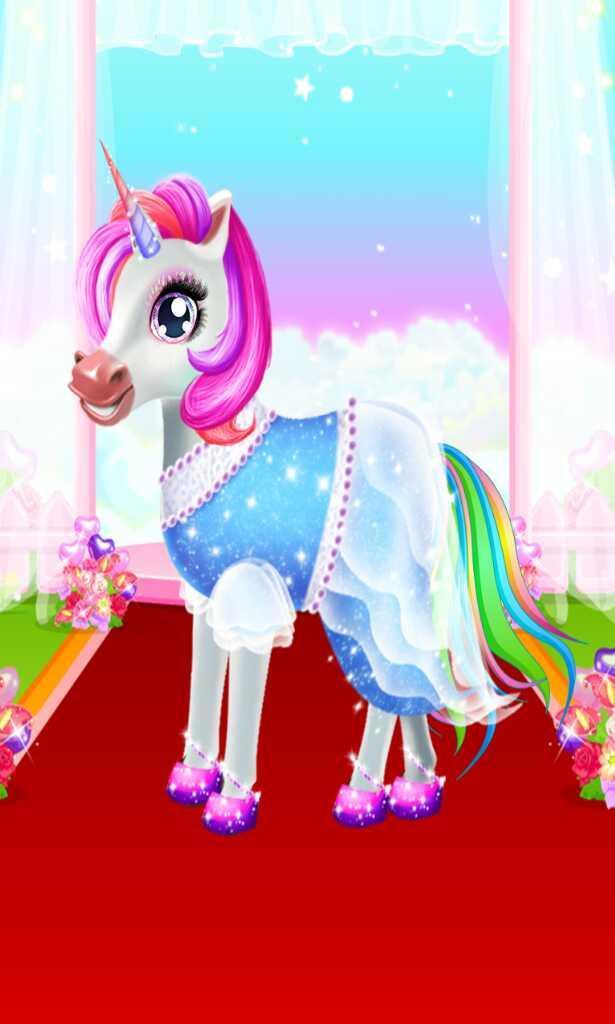 Unicorn Dress Up , Make Up & Girls Games 게임 스크린 샷