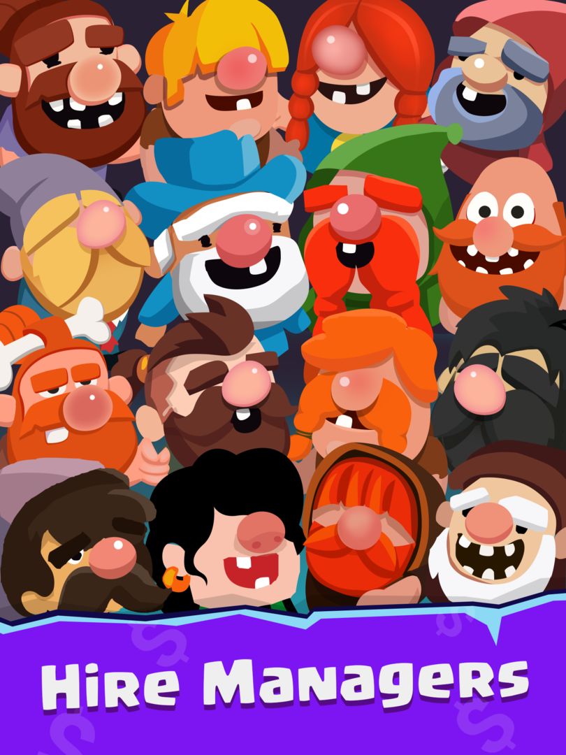 Tiny Dwarfs - 아이들 클릭커 게임 스크린 샷