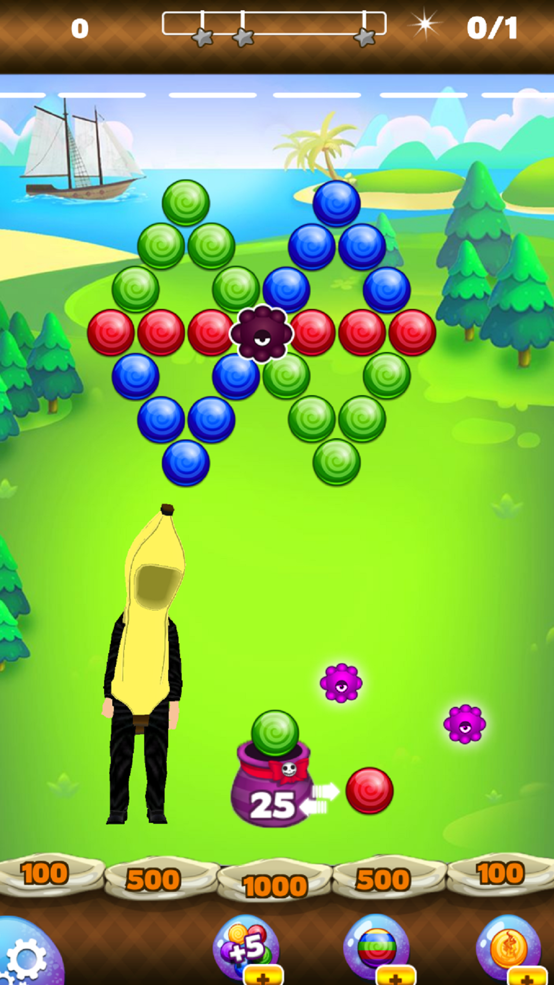 Banana Cat Bubble Shooter Game Screenshot