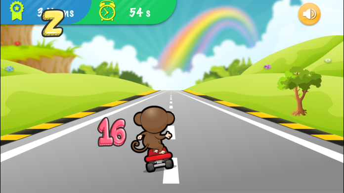 Abc jungle skateboard -  for preschoolers, babies, kids, learn English Game Screenshot