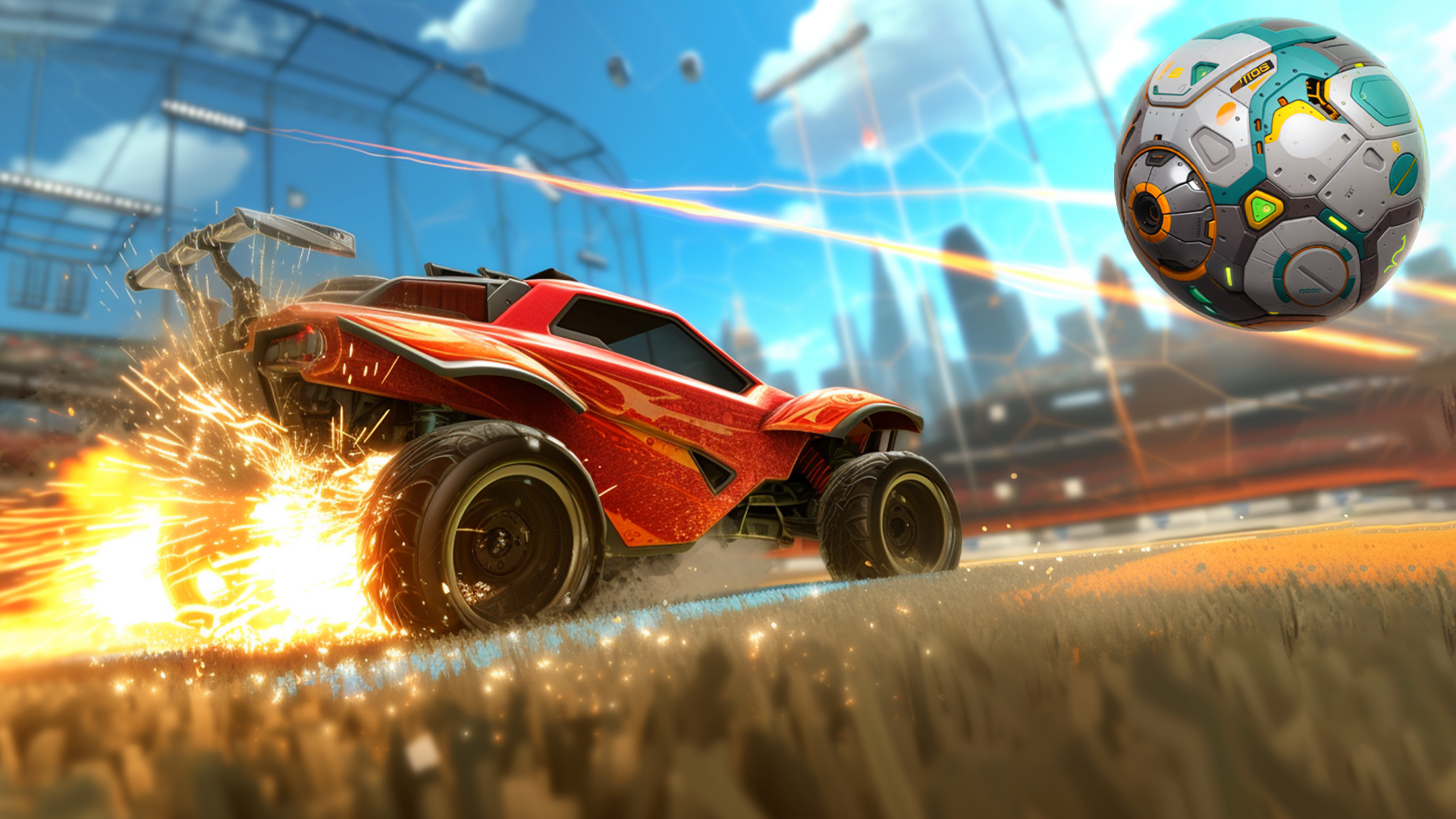 Rocket Car: Car Ball Games Game Screenshot
