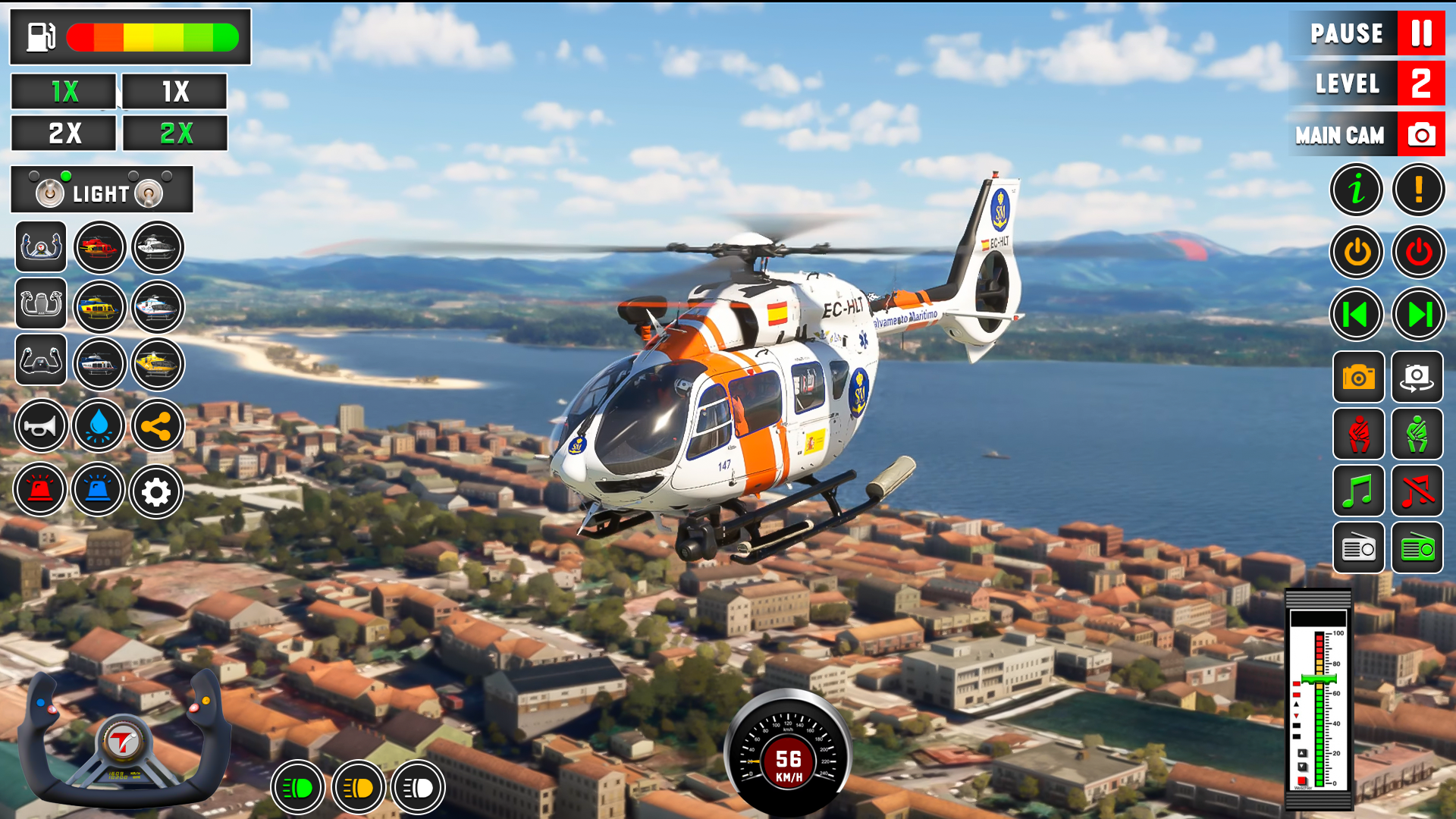 Captura de Tela do Jogo Army Helicopter Simulator Game
