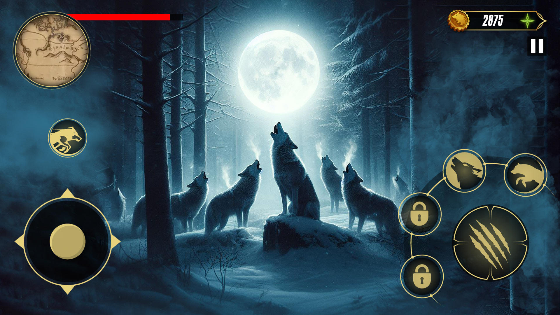 Captura de Tela do Jogo Wolf Quest: The Wolf Simulator