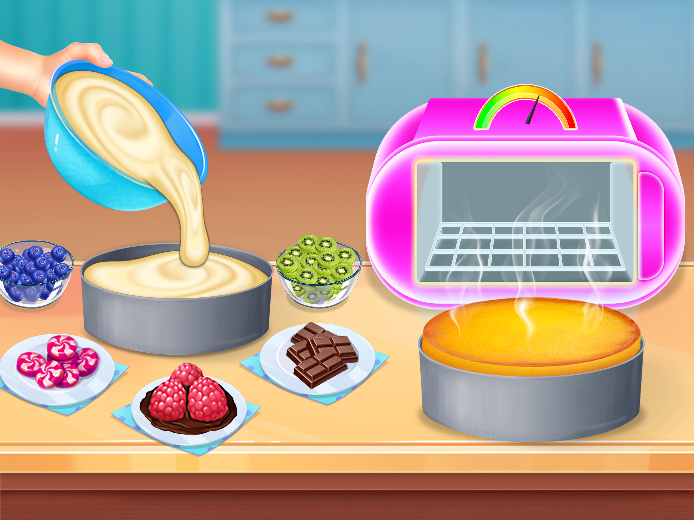 37Pcs DIY Pretend Play Kitchen Toys Fruit Birthday Cake Cutting Toys  Children Kitchen Simulation Food Games Play For Girls Boys