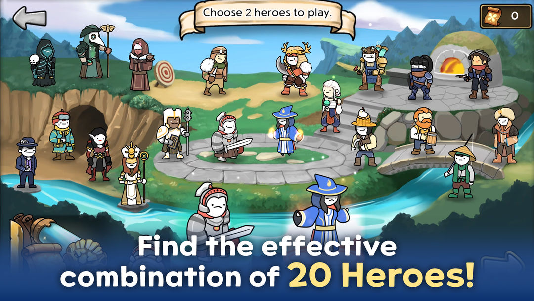 Screenshot of 3 Minute Heroes: Card Defense
