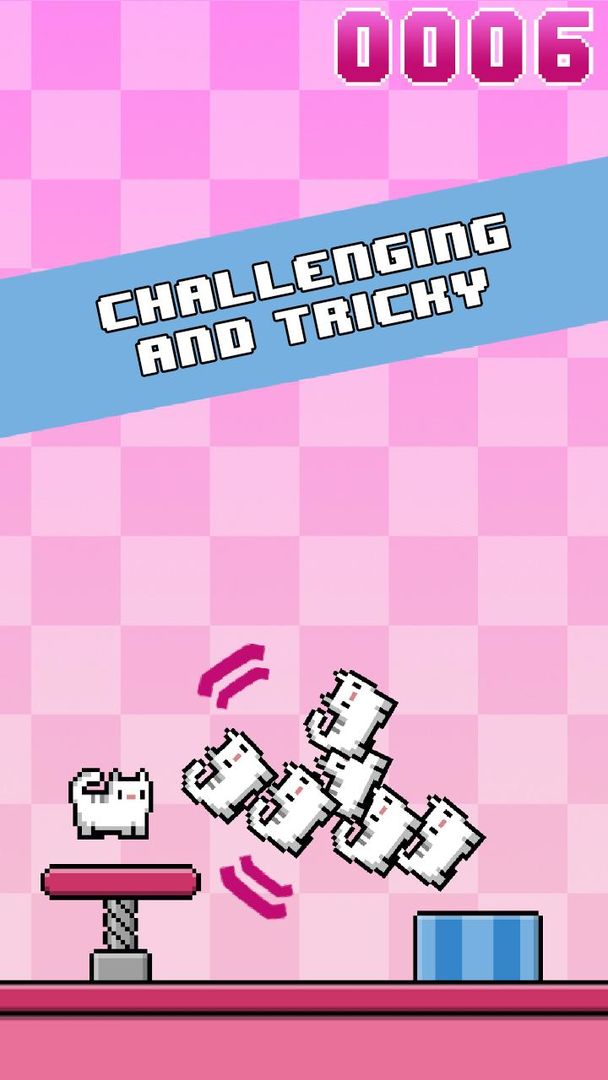 Screenshot of Cat-A-Pult: toss 8-bit kittens