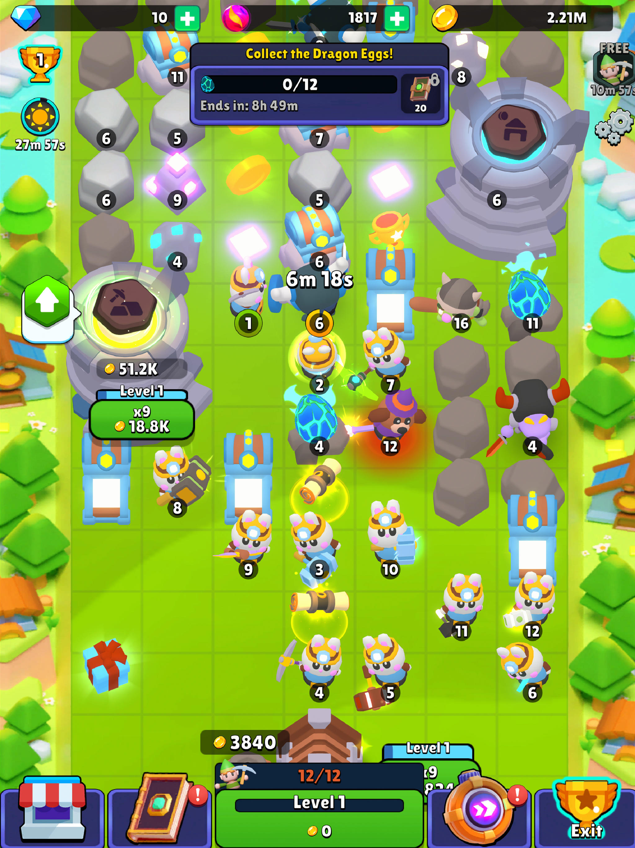 Gold and Heroes - Idle Dig Game Screenshot