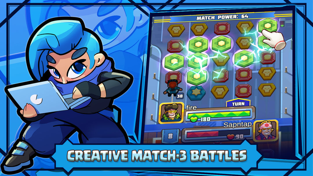Puzzle Wars: Match 3 Battles 게임 스크린 샷