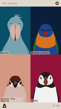 Bird Wallpaper - tori no iro Game Screenshot