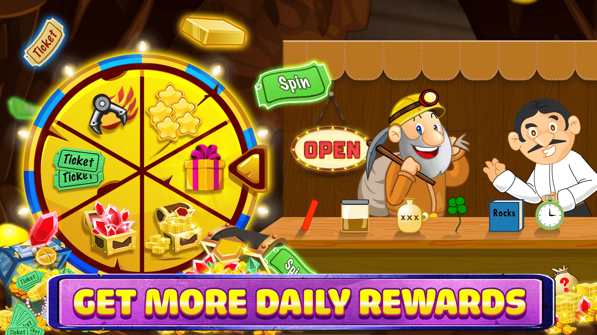 Gold Miner Classic: Gold Rush Game Screenshot