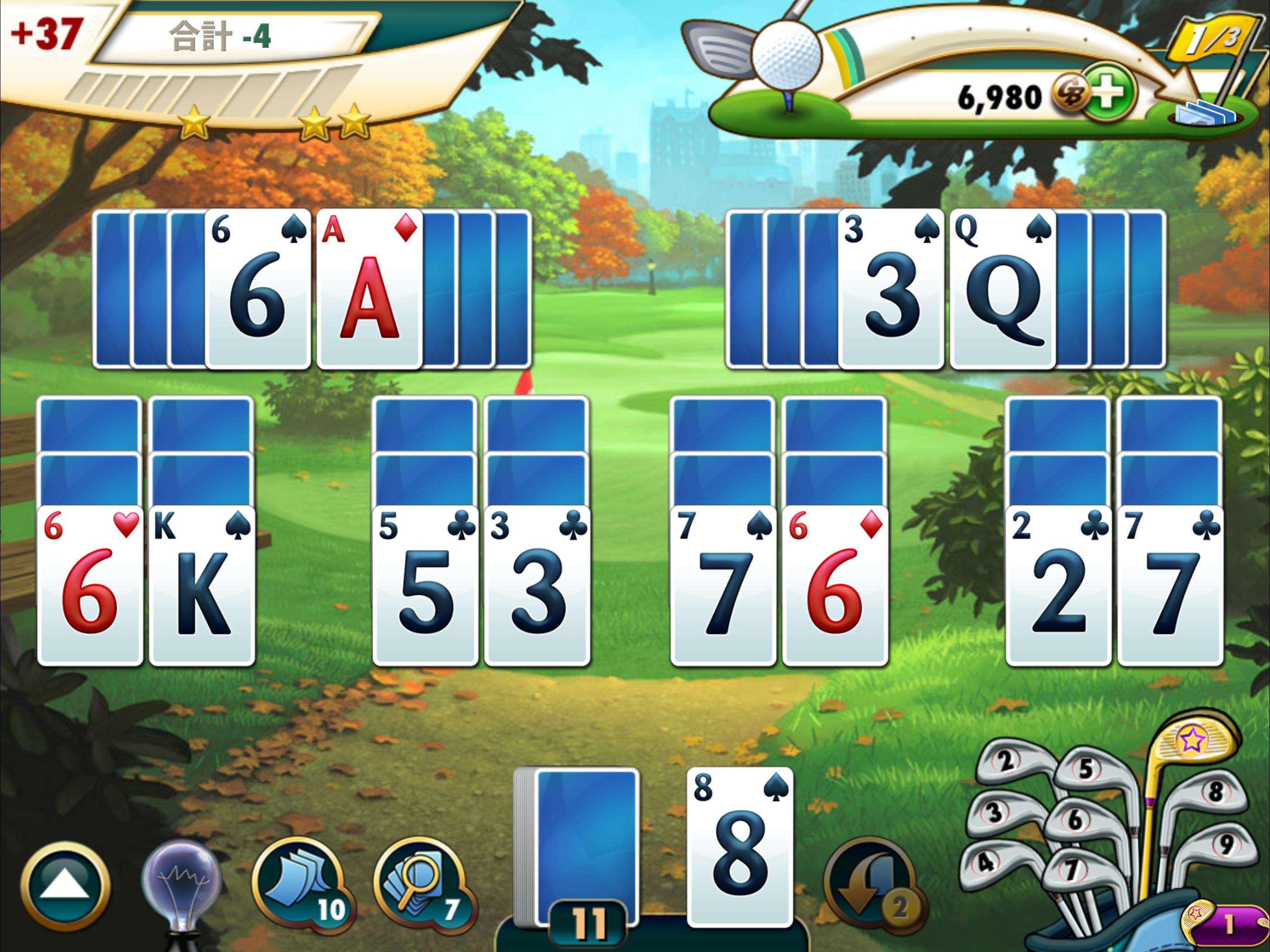 フェアウェイ ソリティア - ソリティアとゴルフがコラボ ゲームのスクリーンショット