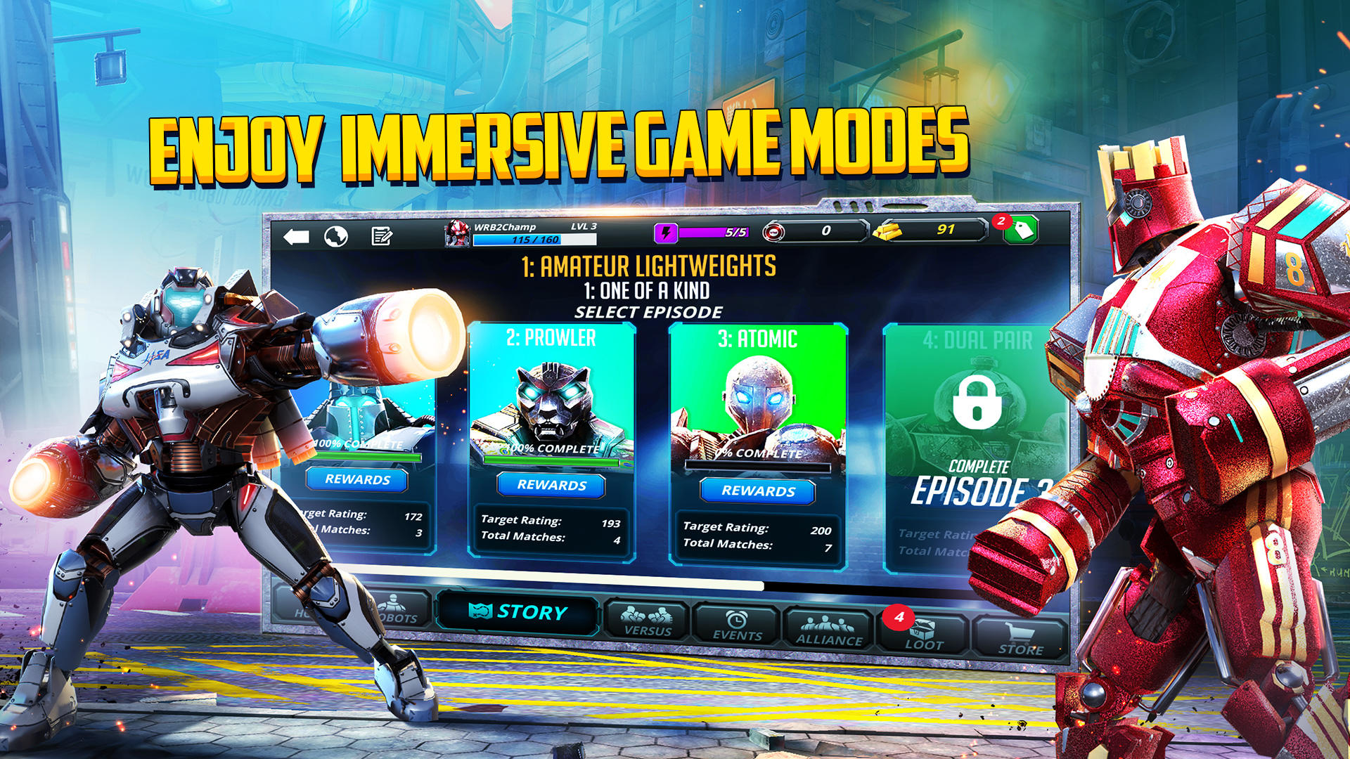 Captura de Tela do Jogo World Robot Boxing 2