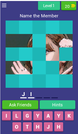 Screenshot 1 of Nombre TWICE Quiz - Azulejos 