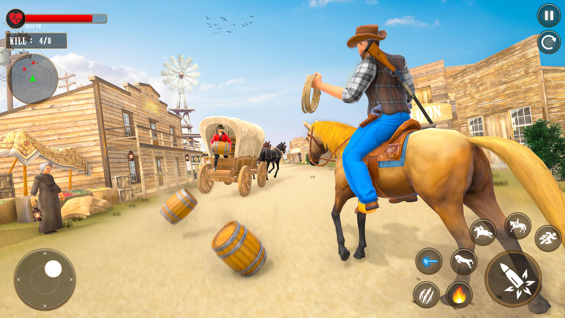 West Cowboy Wild Horse Riding Game Screenshot