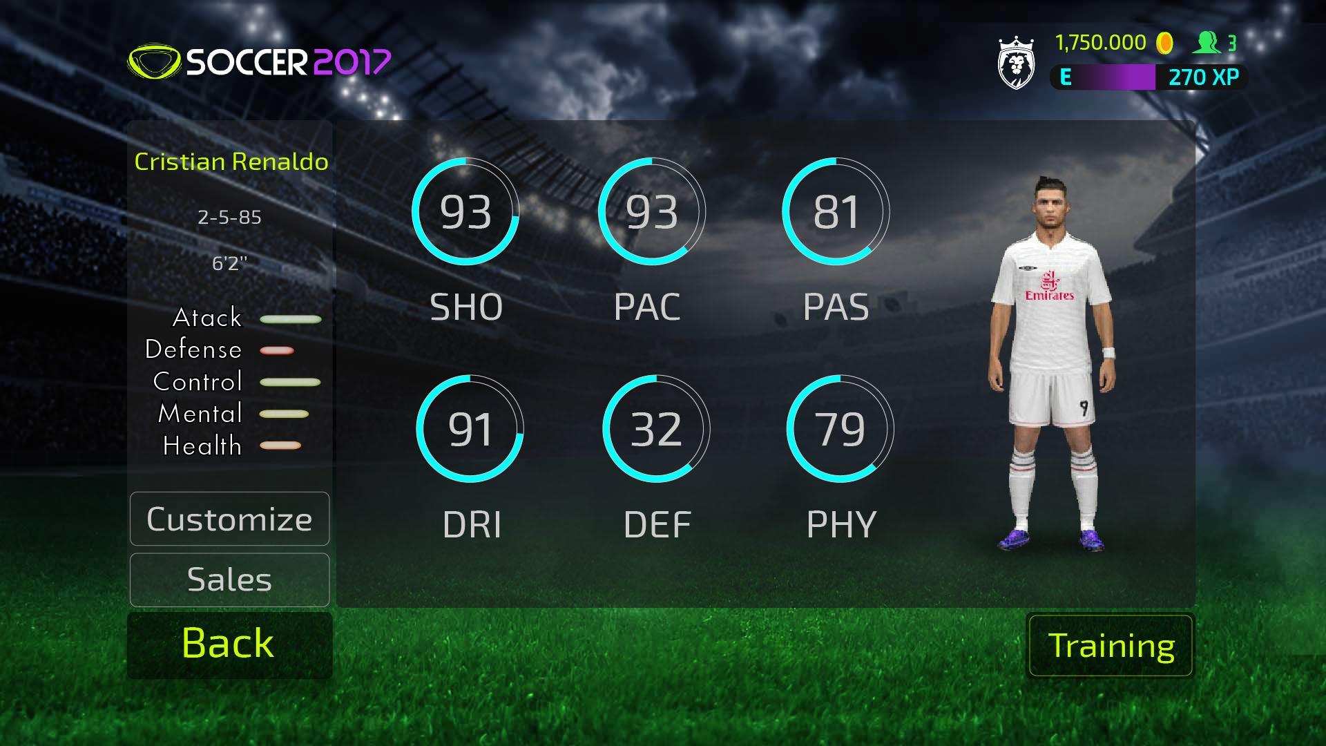 Cuplikan Layar Game Soccer 2017