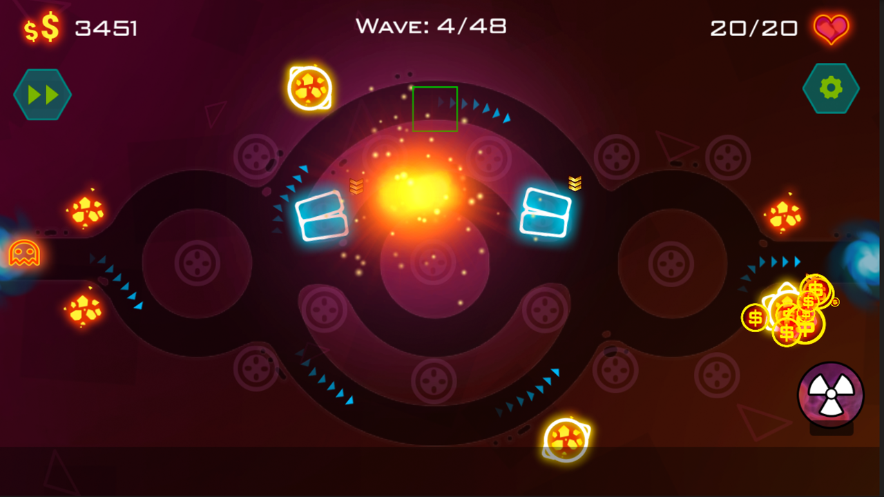 Tower Defense: Geometry War Game Screenshot