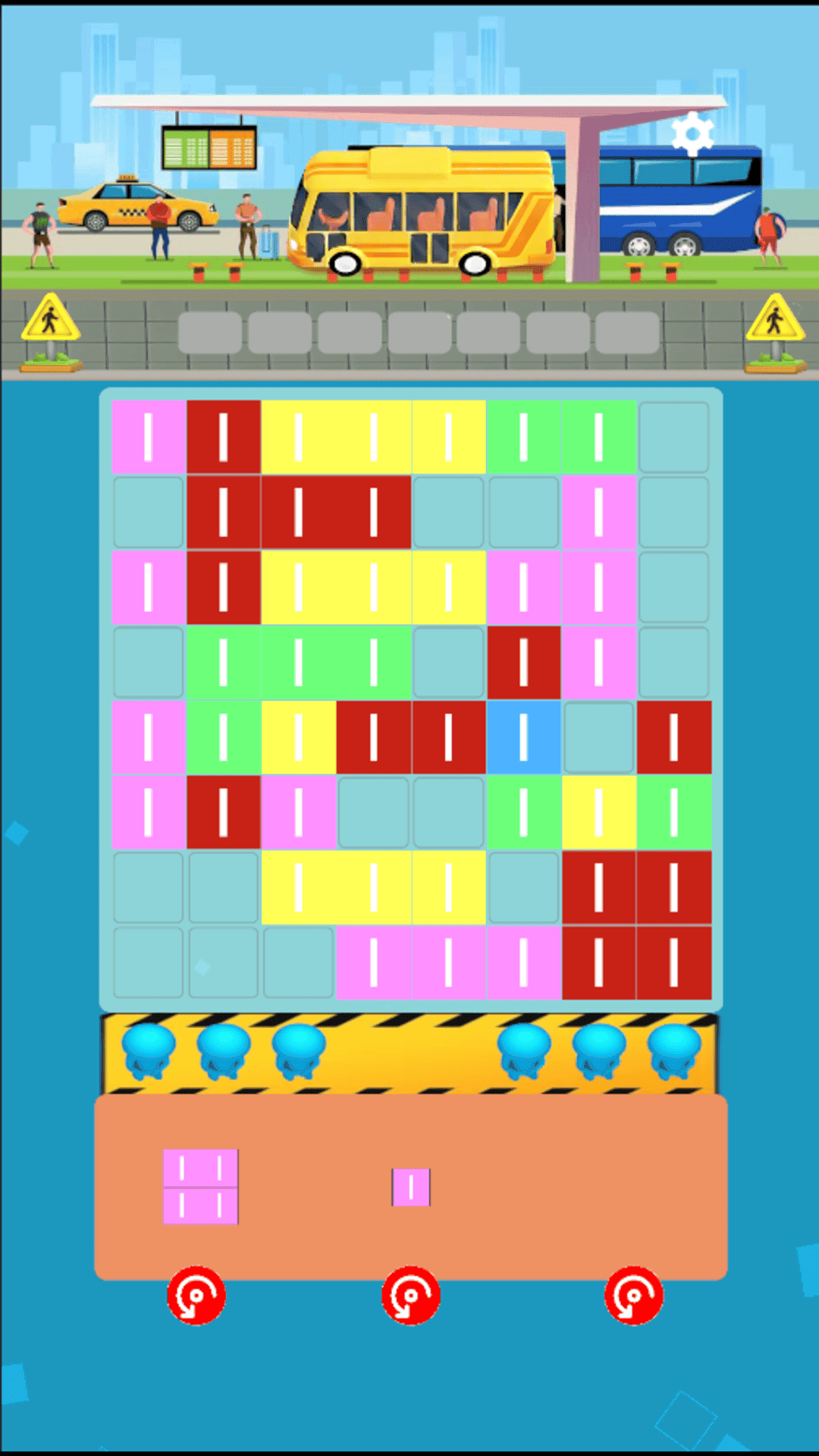 Color Road Cross Puzzle Game Screenshot