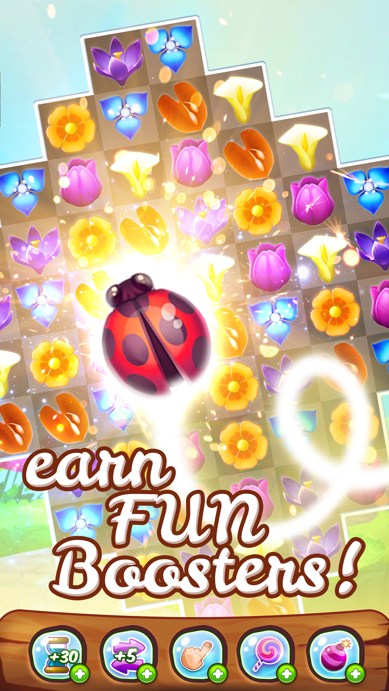 Garden Smash Match 3 Game Screenshot