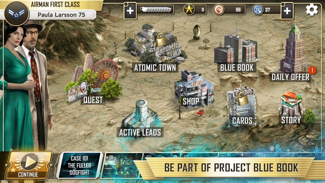 Screenshot of Project Blue Book The Game: Hi