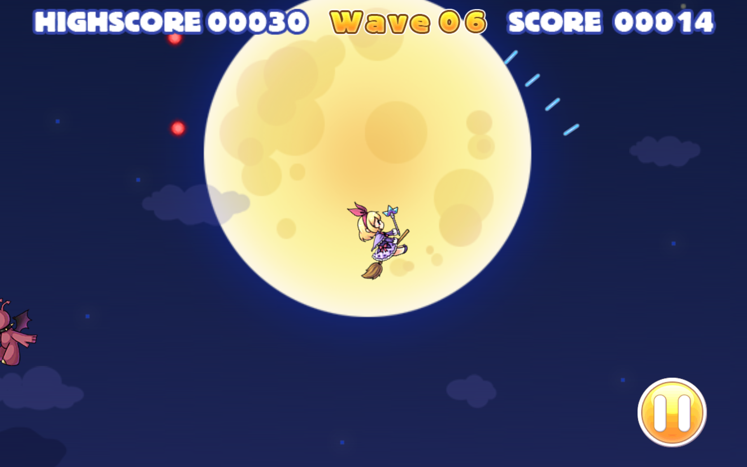 Cuplikan Layar Game Flight of the Girl Witch