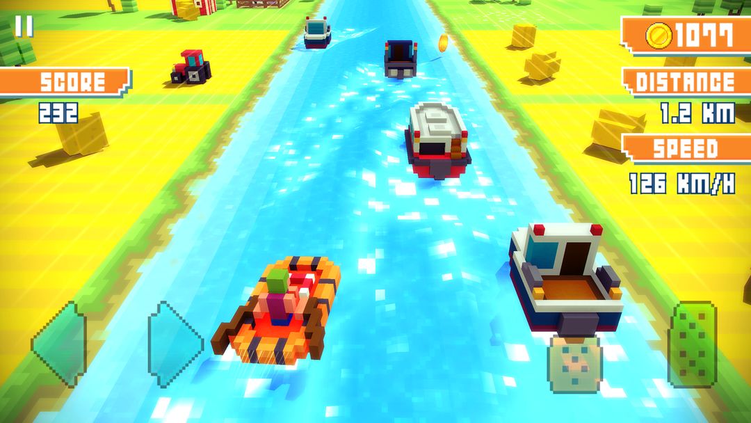 Blocky Highway: Traffic Racing ภาพหน้าจอเกม