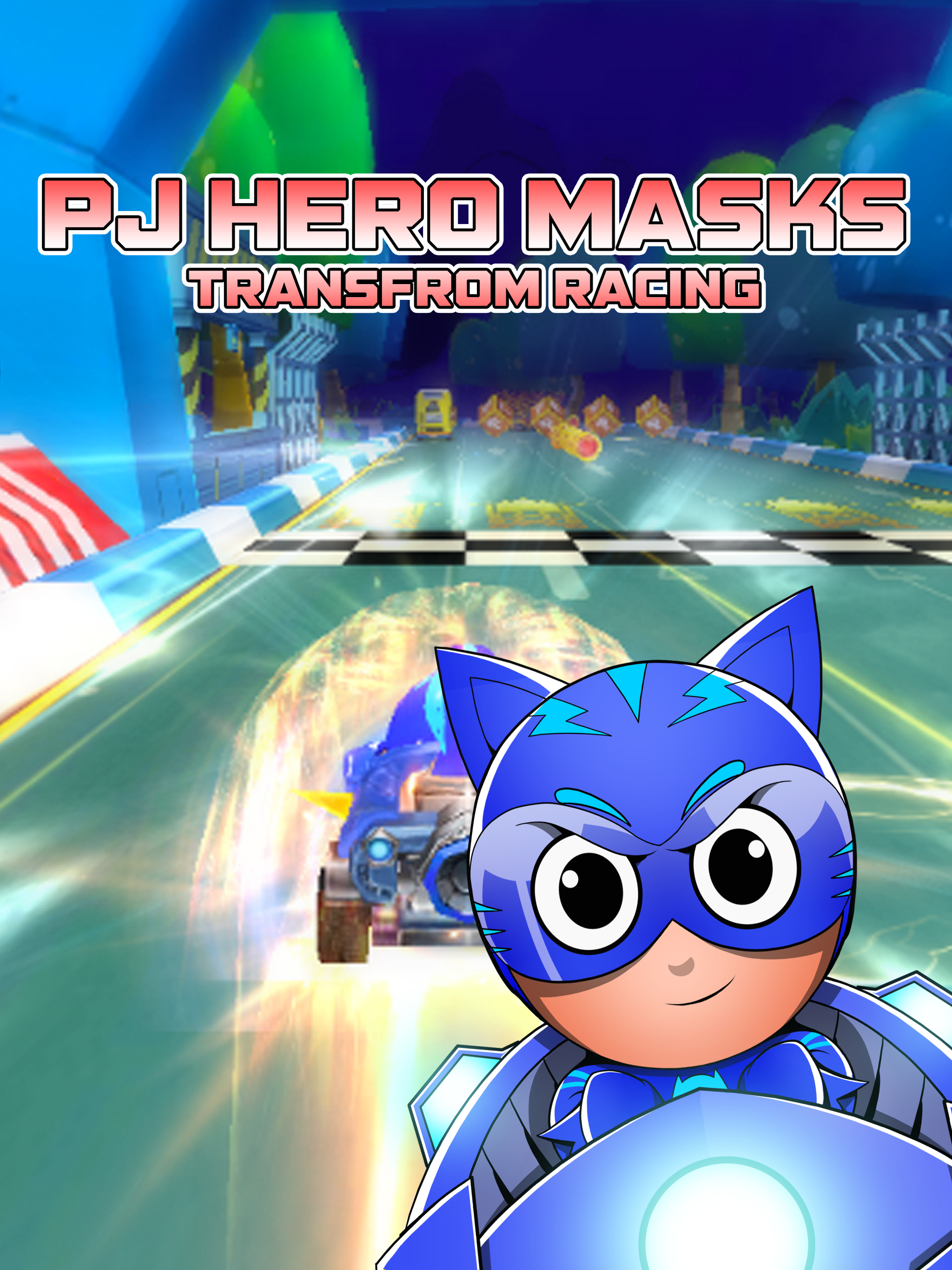Screenshot 1 of पीजे सुपर हीरो कार रेसिंग 1.2