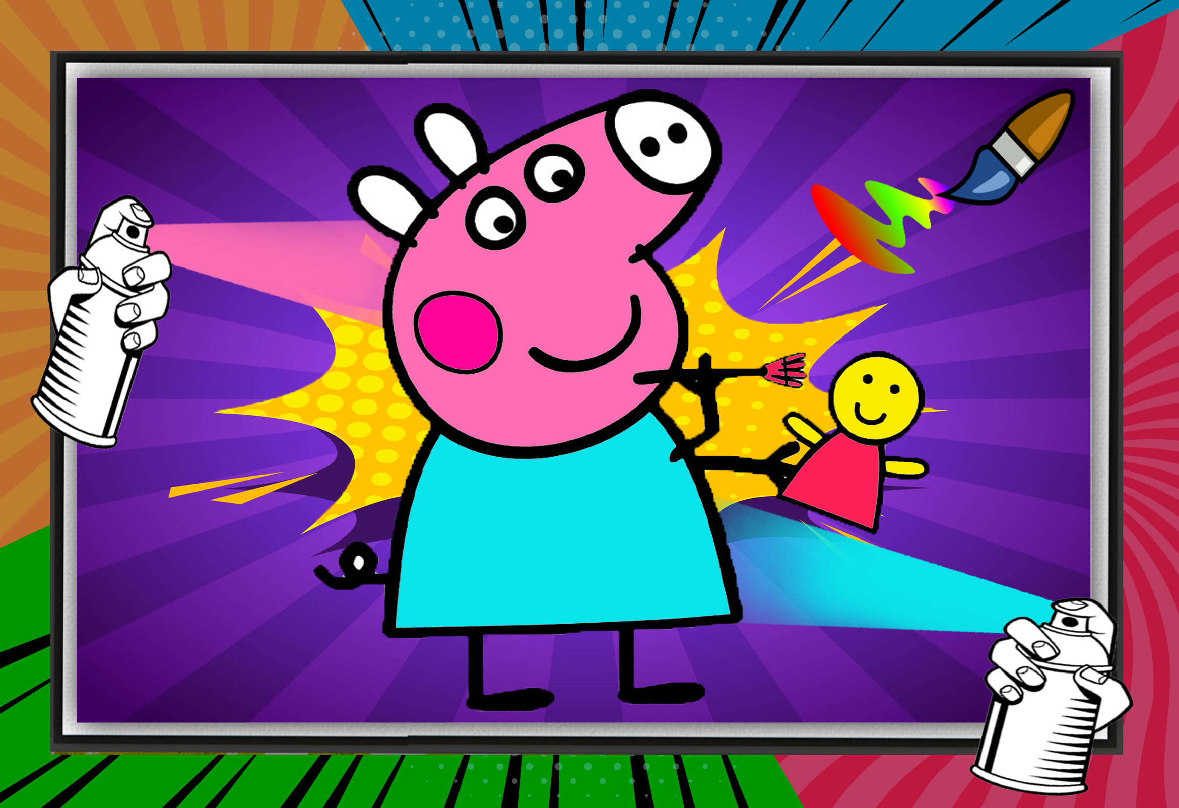 Dibujos de Peppa Pig para colorear 【Descarga gratis】