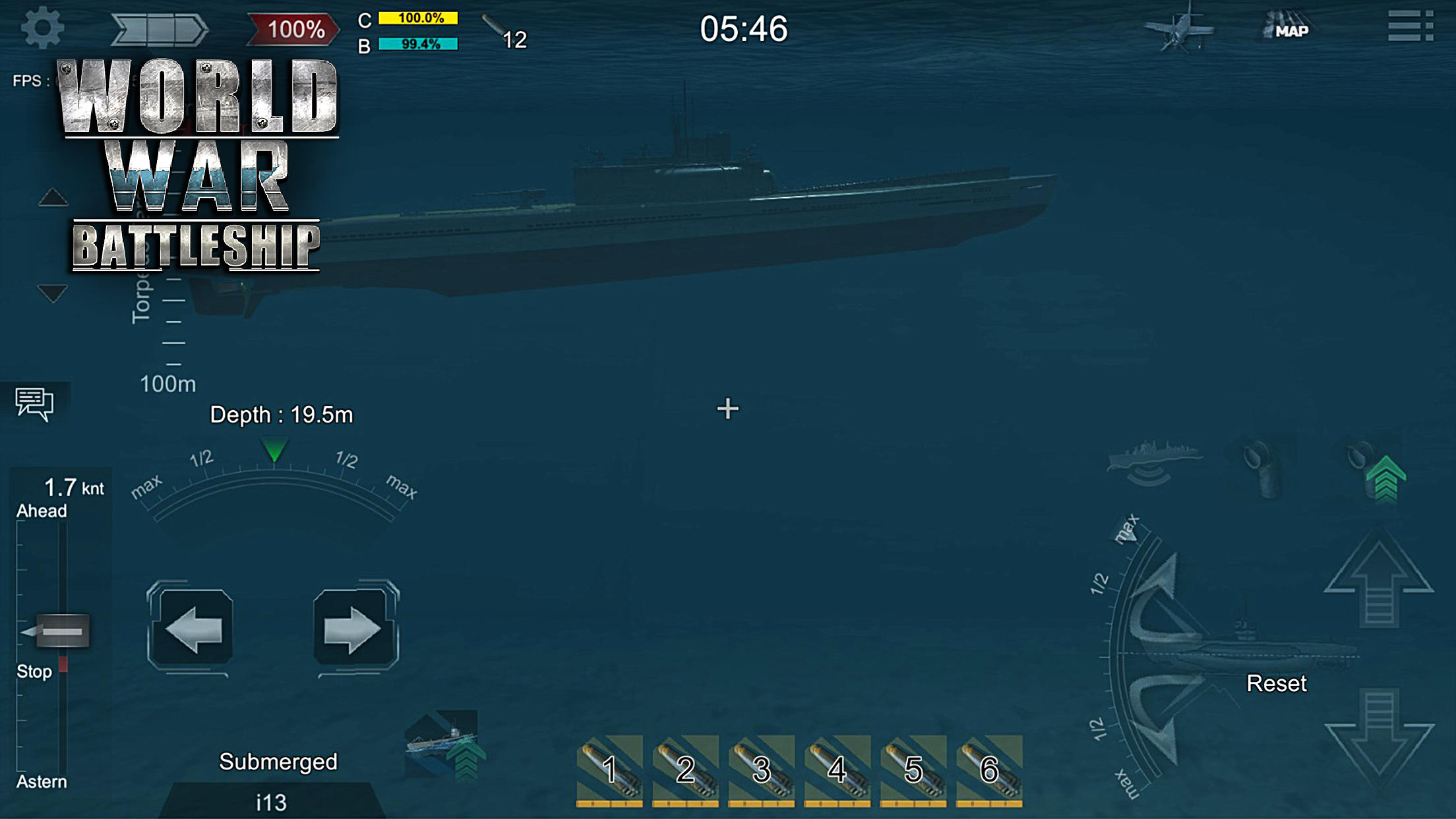 【世界大戦‧戦艦】 - 深海での狩りのキャプチャ