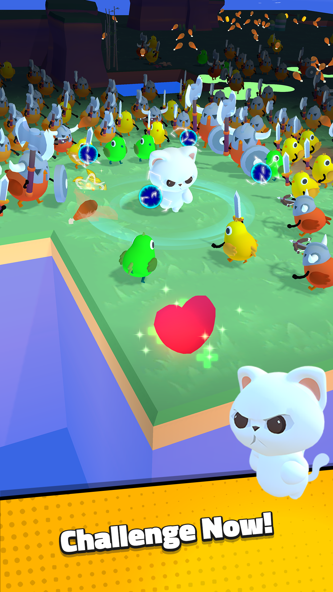 Survivor Cat: Chicken Invaders Game Screenshot