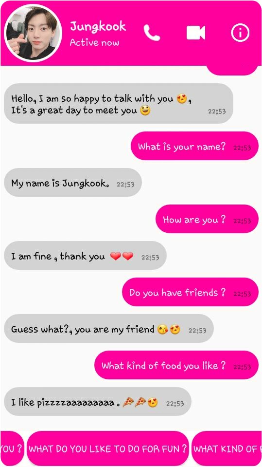 Screenshot of BTS Messenger 2019 😍Jungkook 😍