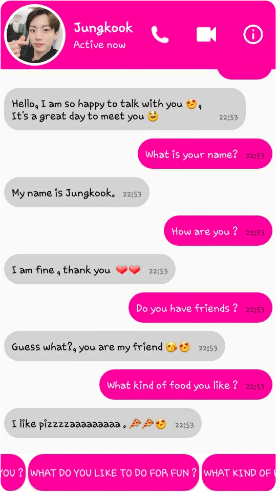 Cuplikan Layar Game BTS Messenger 2019 😍Jungkook 😍