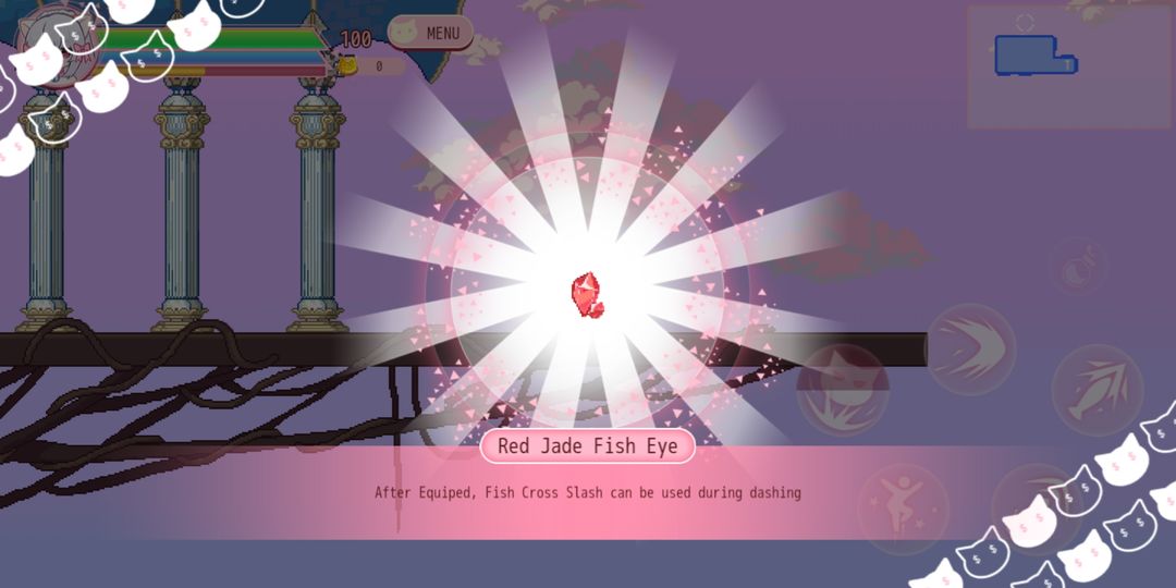 Screenshot of Nyaruru Fishy Fight