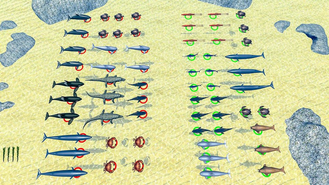바다 동물의 왕국 전투 : 전쟁 시뮬레이터 게임 스크린 샷