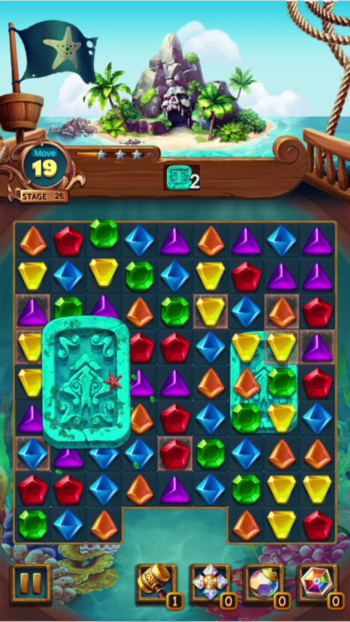 Jewels Fantasy : Quest Temple Game Screenshot