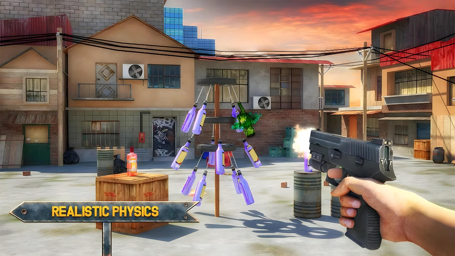 Bottle Shoot 3D Game Game Screenshot