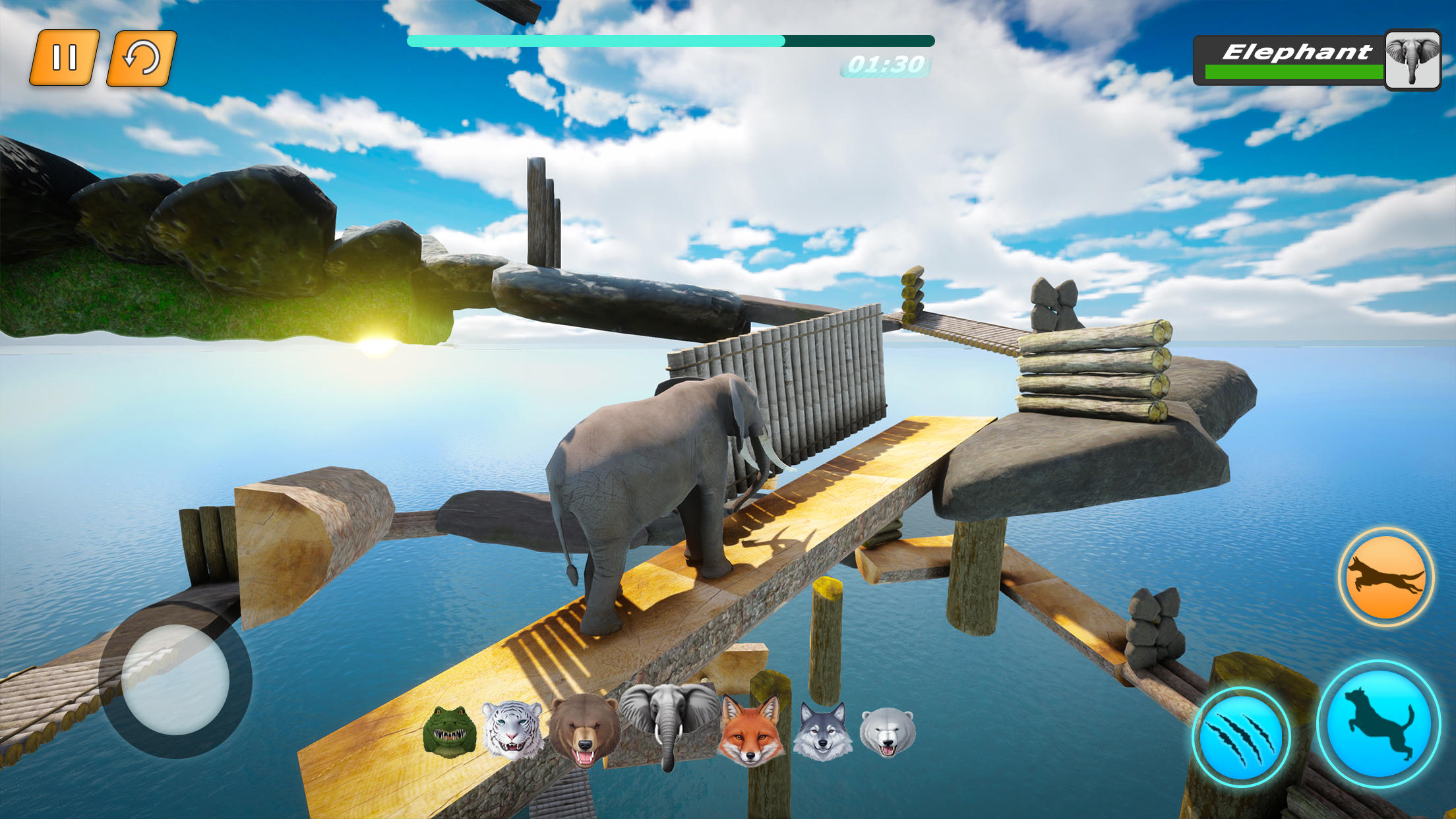 Animal Simulator: Parkour Game Game Screenshot
